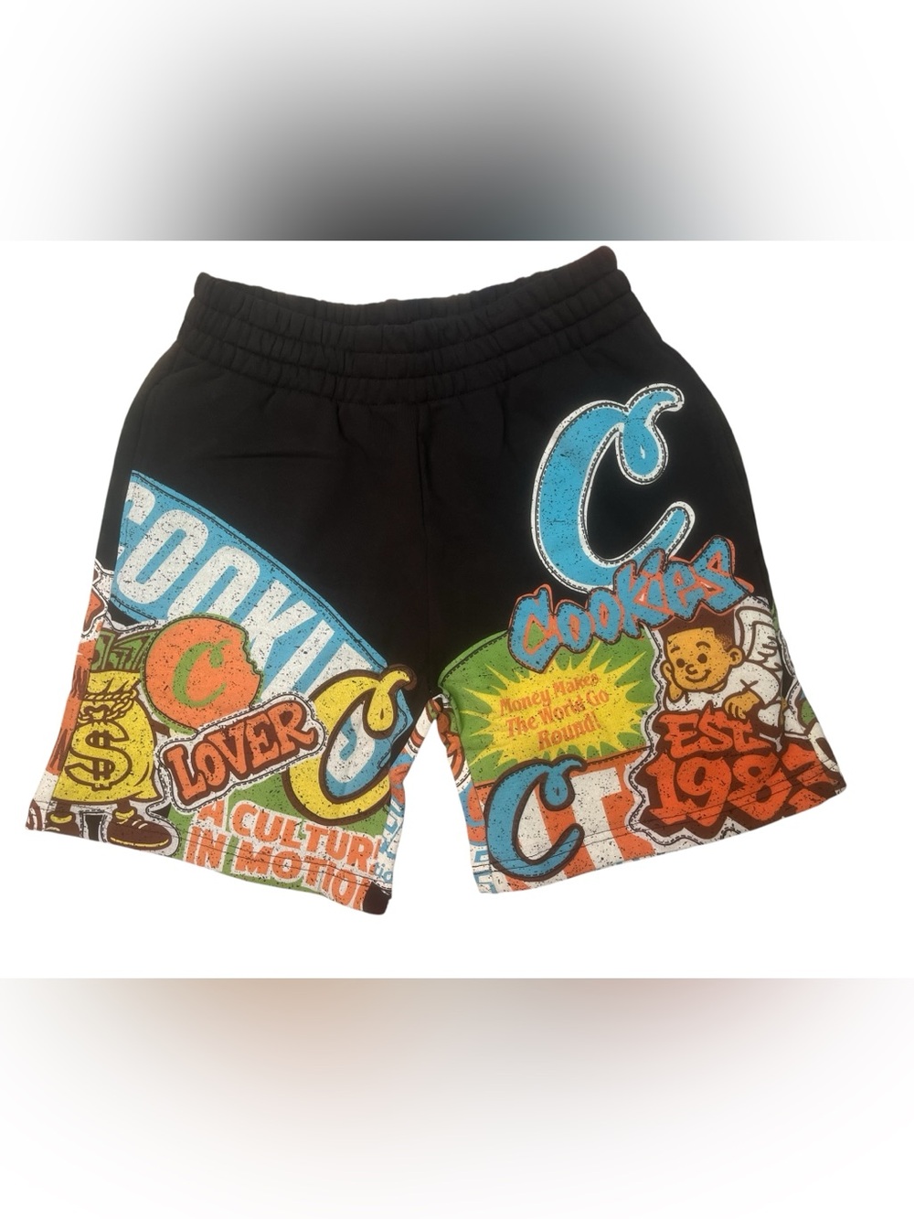 Cookies Black Graphic Tee & Shorts Set - Blue/Green/Orange Accents - Picture 4 of 7